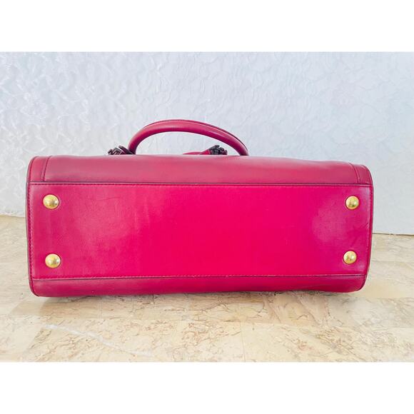 Coach Chelsea Legacy Dark raspberry leather satchel carryall 25359 Shoulder bag - Picture 6 of 10